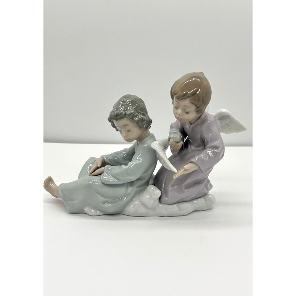 Lladro 5727 A Brush With Kindness Angel Figurine Retired Glossy Porcelain Spain